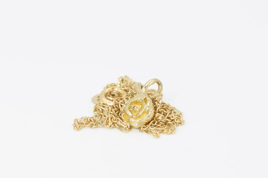 Rosa eterna plata 925 con baño de ORO 24 Kilates